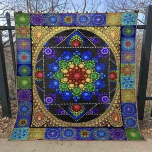 Mandala Stone Quilt Blanket Lk08  Quilt